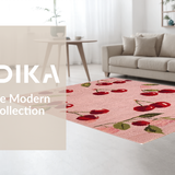 Blush Bow Tie and Cherry Cluster Runner Mat(Pink)
