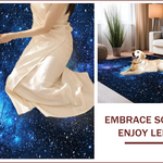 Ultra Soft Area Rug, Non Slip, Stain Resistant, Washable Area Rugs for Living Room, Bedroom, Galaxy Starry Sky Kids Playroom(Blue) - ODIKA