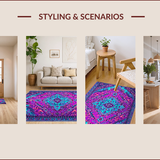 Vintage Blue Meditation Space(Pink)