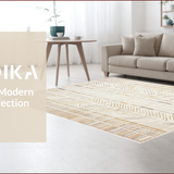 Sophisticated Textured Geometric Motif(Beige)