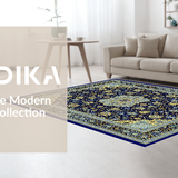 Chic Distressed Floral Motif(Blue)