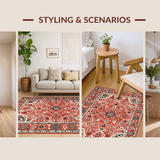 Eclectic Retro Floral Harmony(Red)