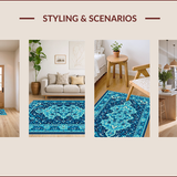 Vintage Distressed Jungle Entryway(Blue)