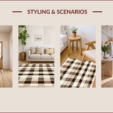 Fringed Neutral Entryway Durable Area(Beige)