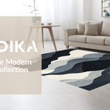 Abstract Grayscale Wave Runner with Flowing Striped Motif(Gray)