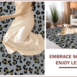 Modern Leopard Print Non Slip Area(Gray)