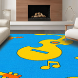 Vibrant Colorful Guitar Motif(Blue)