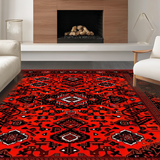 Sophisticated Retro Circular Design Flair(Red)
