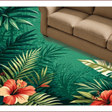 Tropical Jungle Floral Aesthetic(Green)
