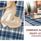 Luxurious Textured Tartan(Blue)