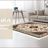 Ultra Soft Area Rug, Non Slip, Stain Resistant, Washable Area Rugs for Living Room, Bedroom, Boho Non-Shedding Living Room Rug(White) - ODIKA
