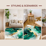 Modern Geometric Emerald Elegance(Green)