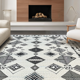 Abstract Monochrome Lattice Design(Ivory)