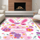 Whimsical Colorful Bunny Print(Pink)
