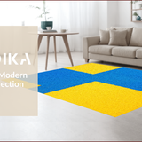 Abstract Geometric Blue Yellow(Blue)