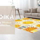 Vibrant Eclectic Round Motif(Yellow)