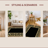 Chic Black Geometric Elegance(Gold)