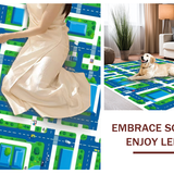 Whimsical Road Traffic Exploration Mat(Blue)