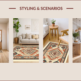 Southwestern Aesthetic Kitchen Area with Rubber Backing(Beige)