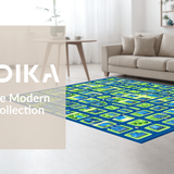 Vibrant Cityscape Patterned Playmat(Blue)
