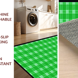 Contemporary White Checkerboard Aesthetic(Green)
