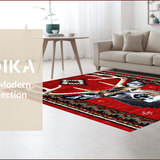 Animal Print Non Slip Area for Cabin(Red)