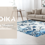 Charming Floral Ogee Motif(Blue)