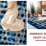 Luxurious Textured Striped Motif(Blue)