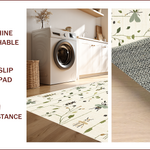 Ultra Soft Area Rug, Non Slip, Stain Resistant, Washable Area Rugs for Living Room, Bedroom, Insect Print Low Pile(Ivory) - ODIKA