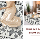 Abstract Monochrome Lattice Design(Ivory)