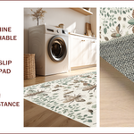 Ultra Soft Area Rug, Non Slip, Stain Resistant, Washable Area Rugs for Living Room, Bedroom, Modern Insect Print Stain Resistant Rug(Ivory) - ODIKA