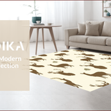 Ultra Soft Area Rug, Non Slip, Stain Resistant, Washable Area Rugs for Living Room, Bedroom, Fluffy Faux Deer Fur(Beige) - ODIKA