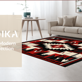 Vibrant Arrow Geometric Motif(Red)