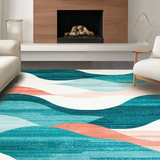 Artful Distressed Colorful Swirls(Blue)