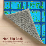 Lively Townscape Imaginative Surface(Blue)
