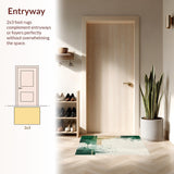Contemporary Beige and Dark Green Splatter(Beige)