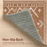 Yellowbrown Cream Tribal Entryway Area(Brown)