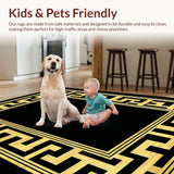 Chic Black Gold Geometric Flair(Black)