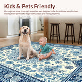 Elegant Ivory and Blue Motif(Beige)