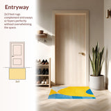 Abstract Yellow Blue Non Slip(Yellow)