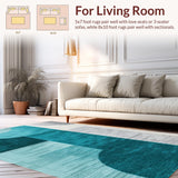 Modern Abstract Low Pile(Blue)