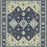 Oushak Style Blue Beige Area for(Blue)