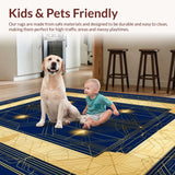 Navy Gold Tiled Aesthetic(Blue)