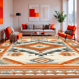 Artful Southwestern Area with Colorful Geometric Tribal(Orange)