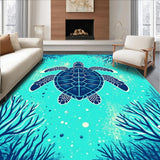 Coastal Vibrant Turtle Motif(Blue)