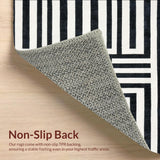 Boho Inspired Contrast Stripe With Handcrafted Appearance(Black)