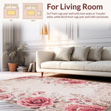 Pastel Rose Garden with Artistic Blush Florals and Modern Mauve Geometry(Beige)