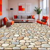 Pebble Stone Design Area – Non Slip Absorbent Shower Floor Mat(Beige)