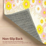 Daisy Burst Featuring Playful Flower Motifs and Artistic Flourishes(Beige)