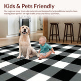 Elegant Checkered Textile Fusion(Black)